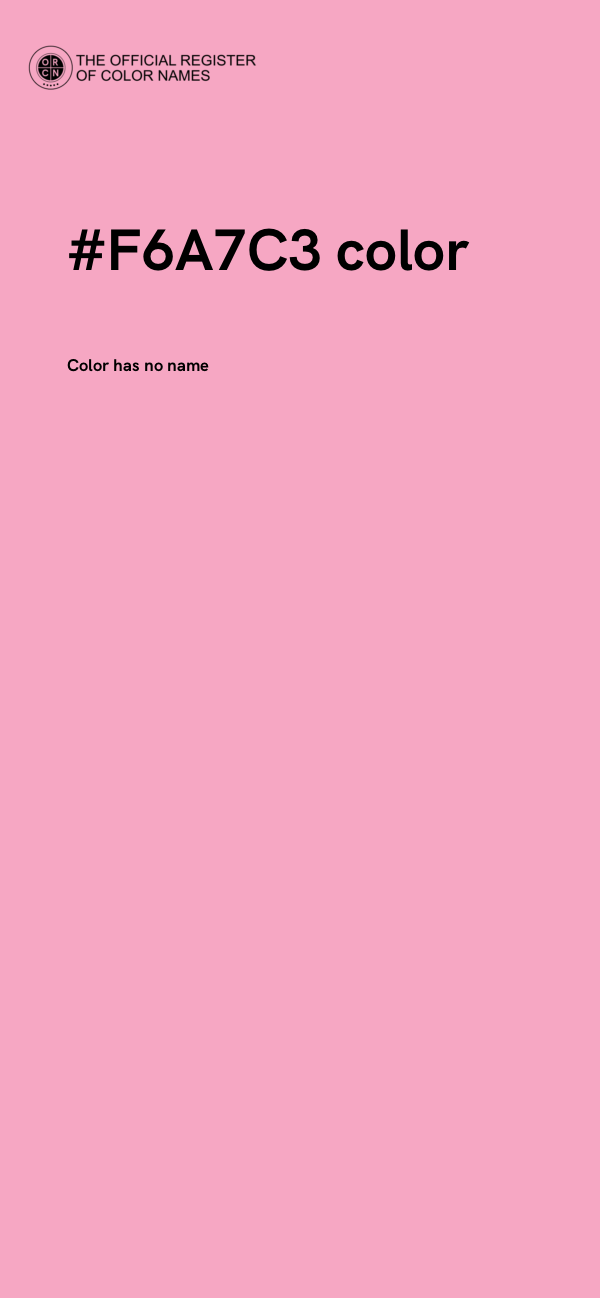 #F6A7C3 color image
