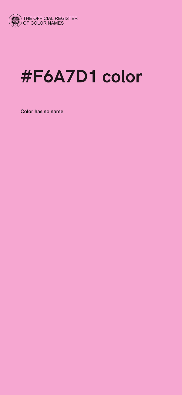 #F6A7D1 color image