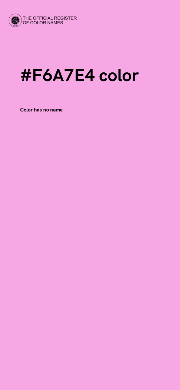 #F6A7E4 color image