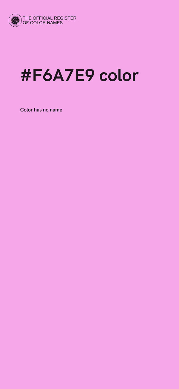 #F6A7E9 color image