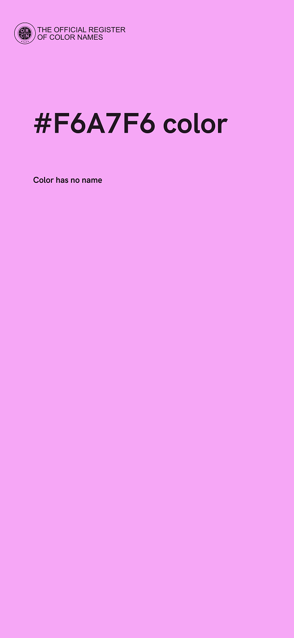 #F6A7F6 color image