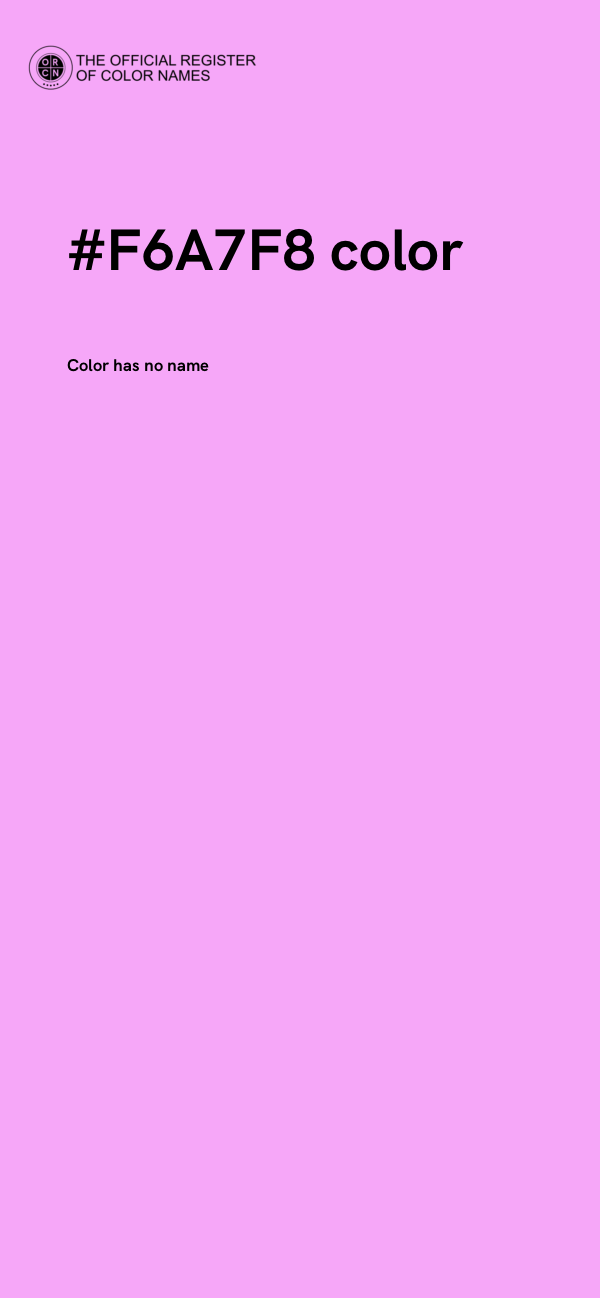 #F6A7F8 color image