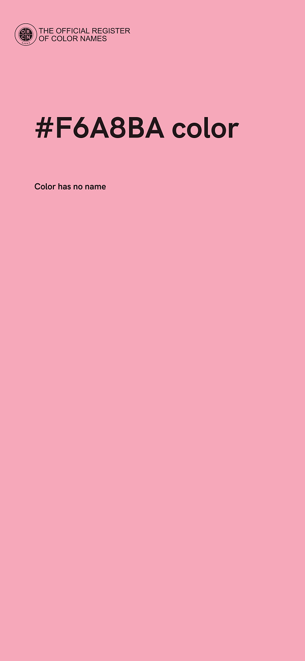 #F6A8BA color image