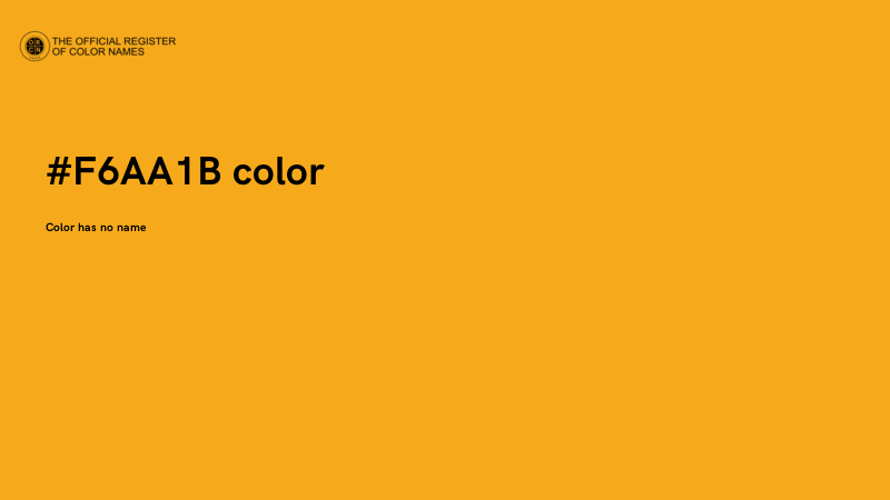 #F6AA1B color image