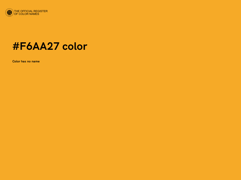 #F6AA27 color image