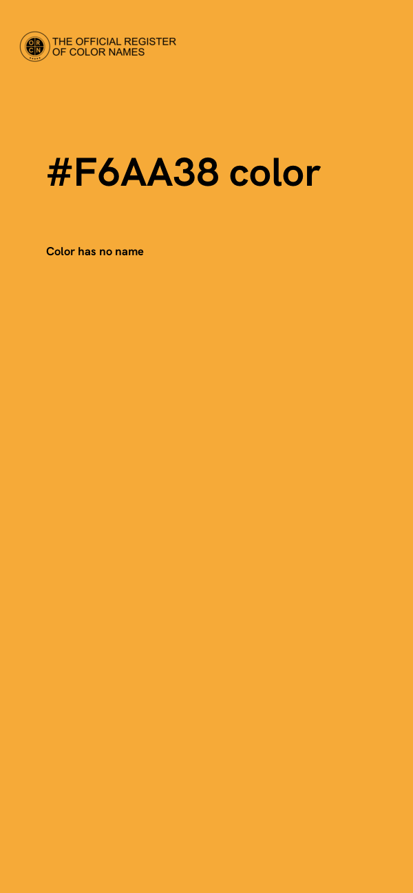 #F6AA38 color image