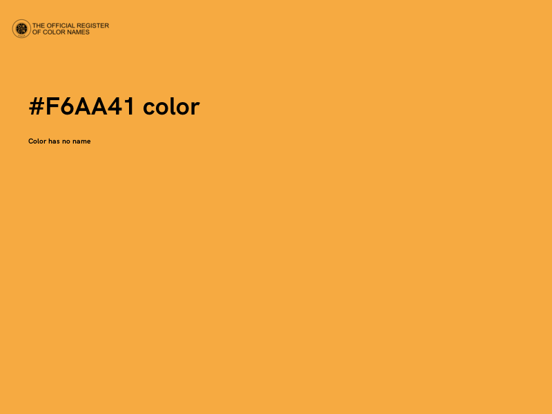 #F6AA41 color image