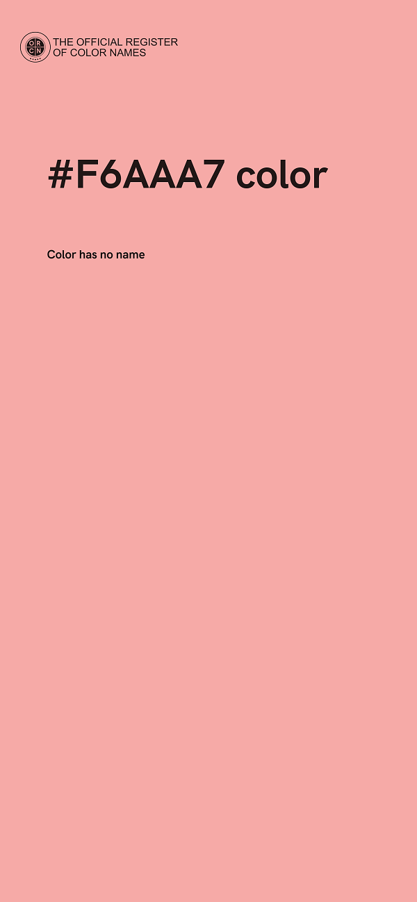 #F6AAA7 color image