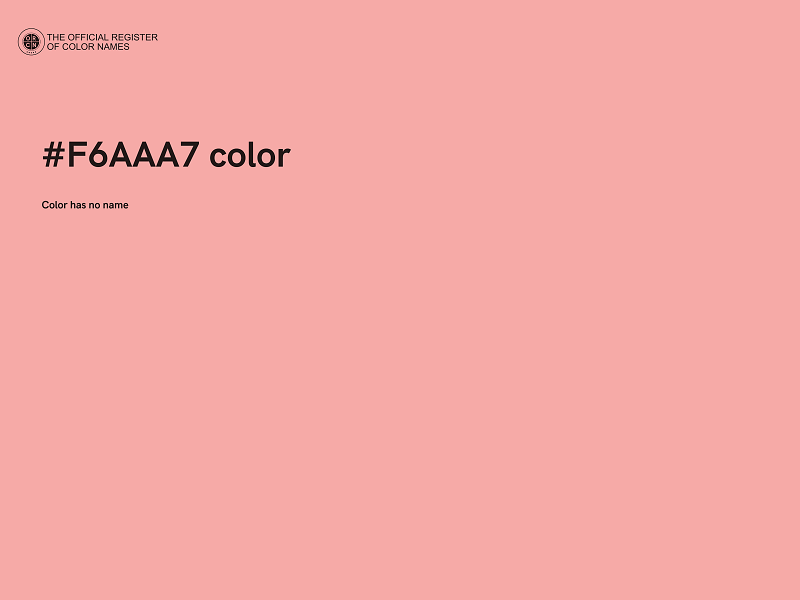 #F6AAA7 color image
