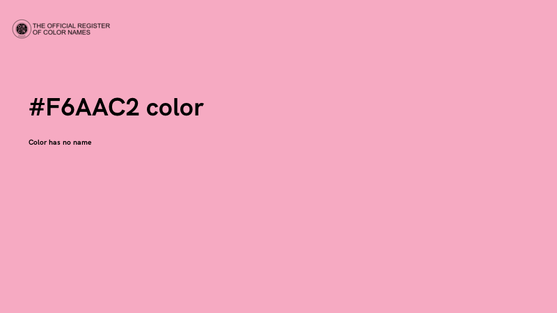 #F6AAC2 color image