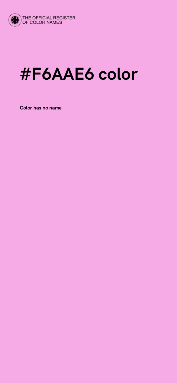 #F6AAE6 color image