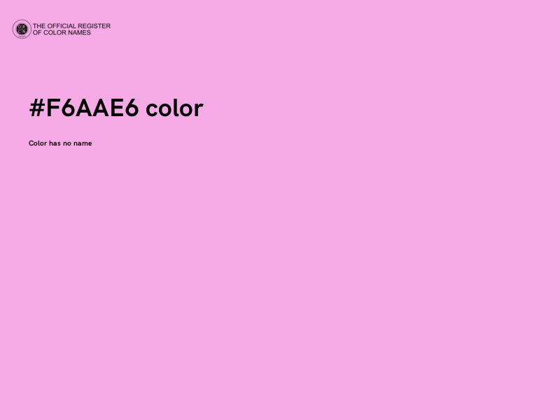 #F6AAE6 color image