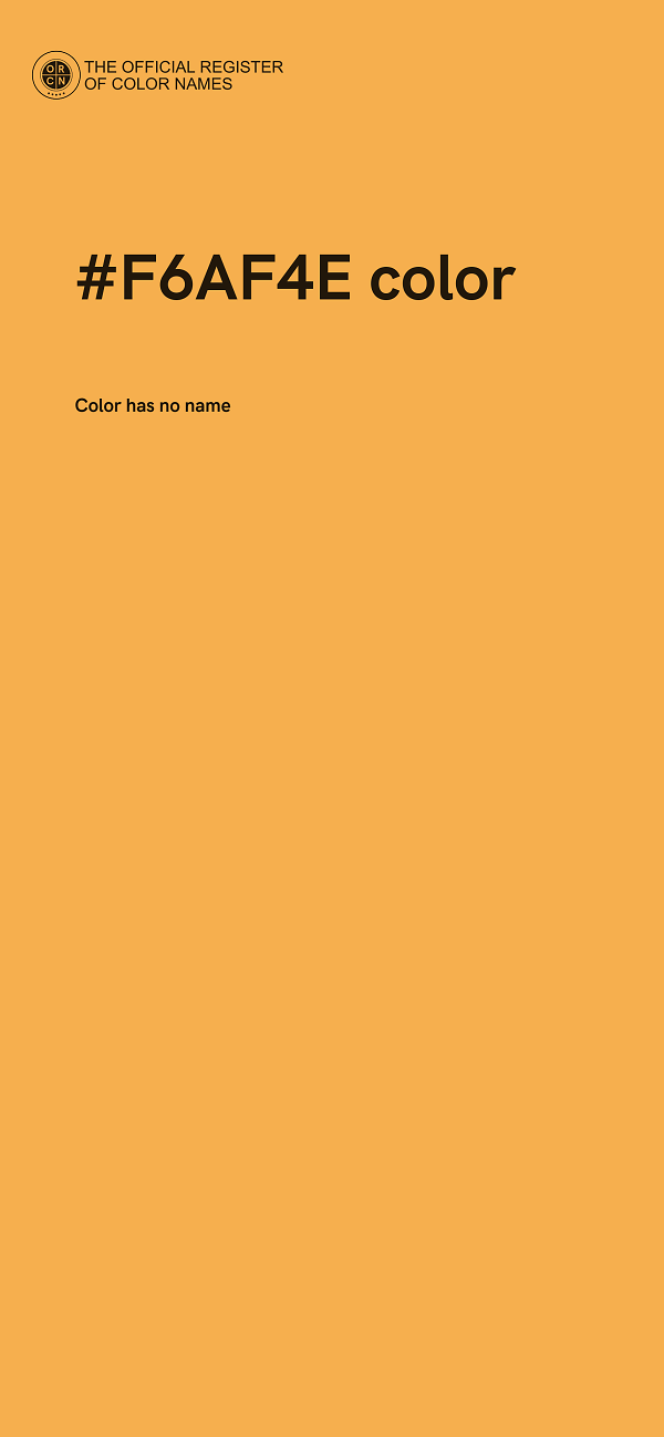 #F6AF4E color image