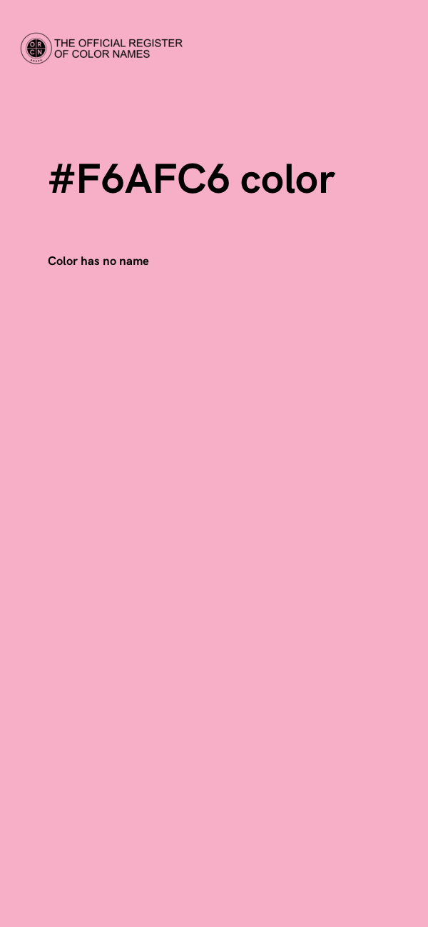 #F6AFC6 color image