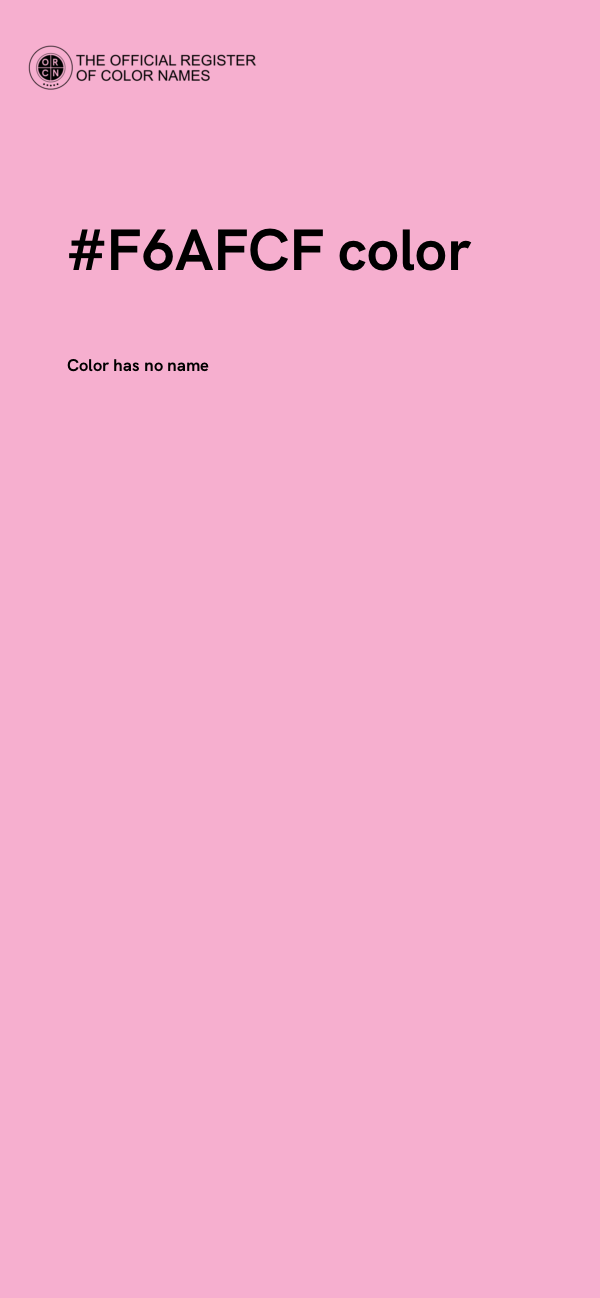 #F6AFCF color image