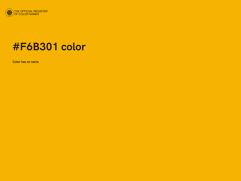 #F6B301 color image