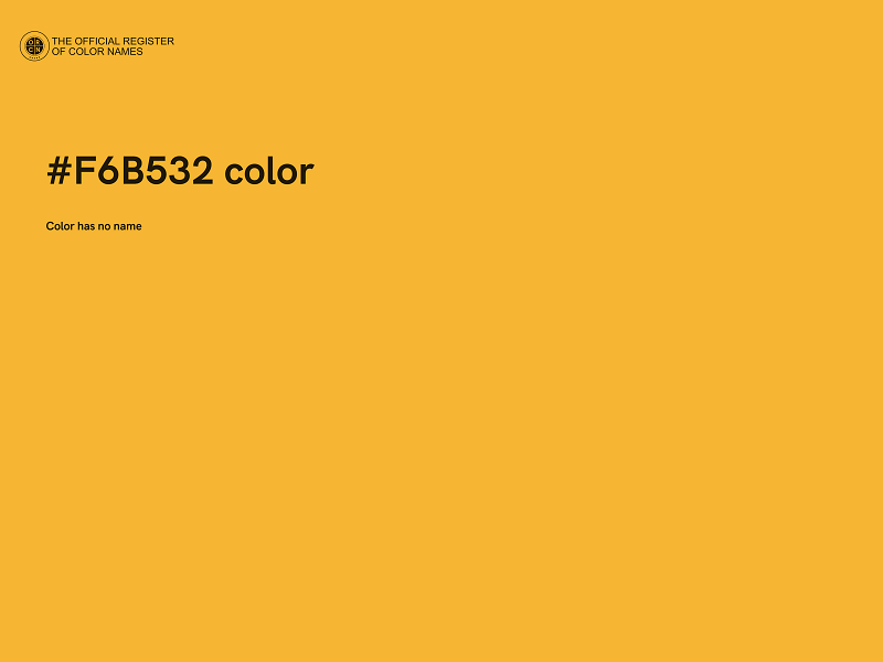 #F6B532 color image