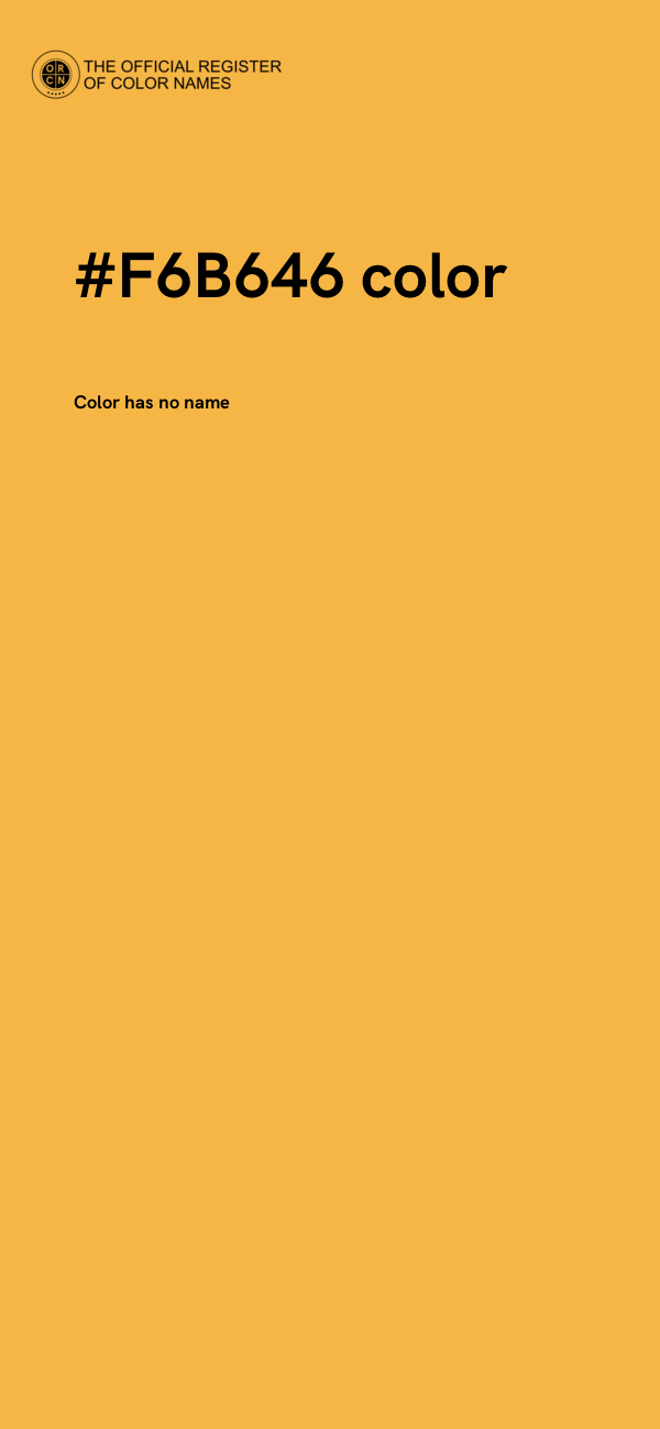 #F6B646 color image