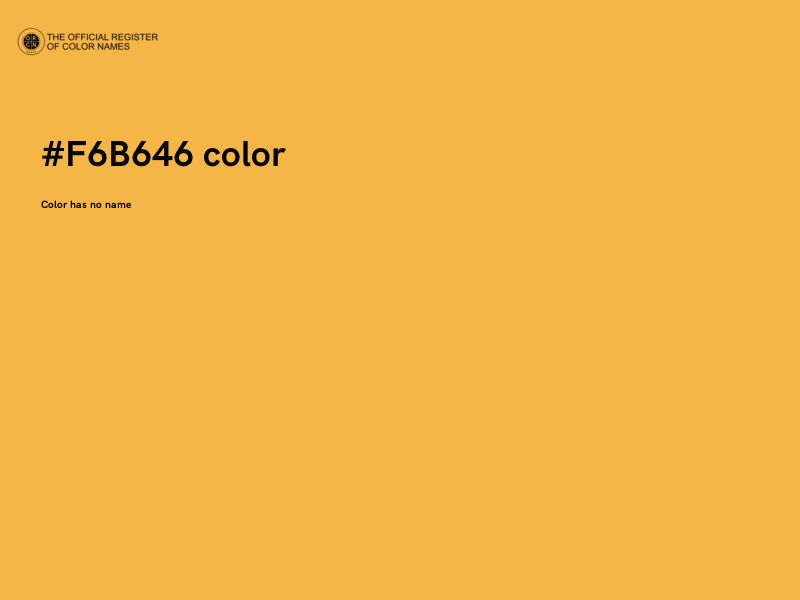 #F6B646 color image