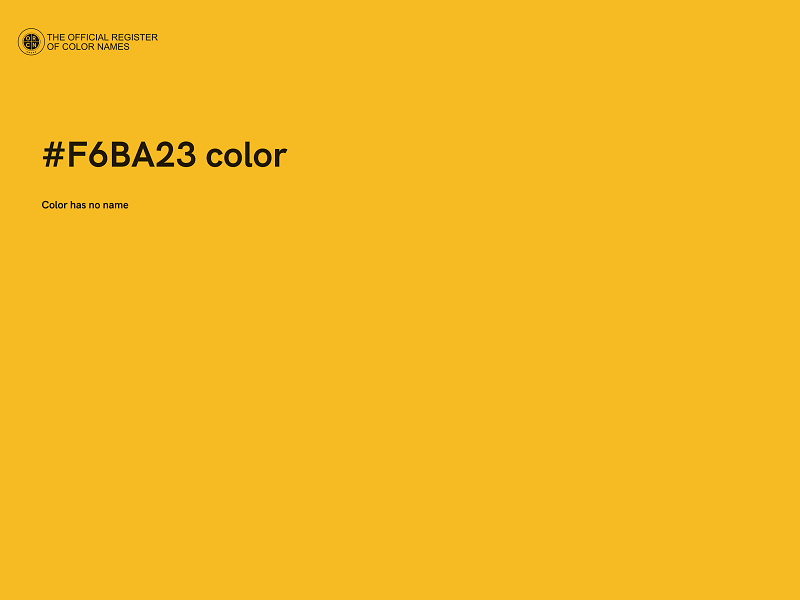 #F6BA23 color image