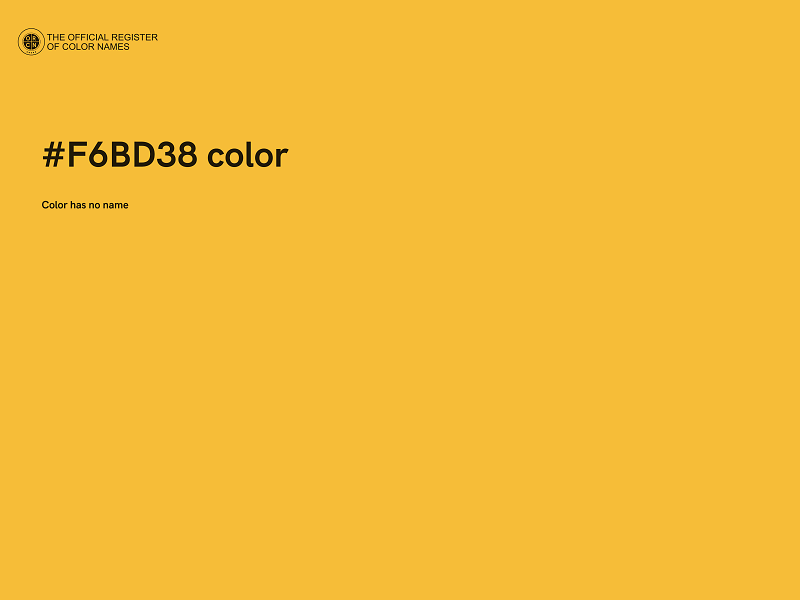 #F6BD38 color image