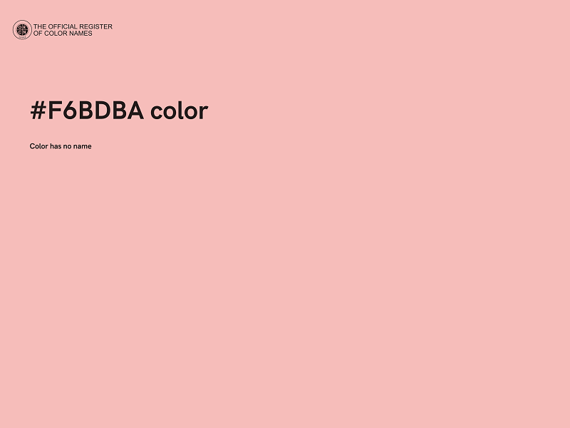 #F6BDBA color image