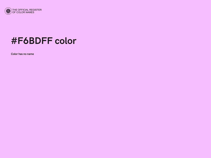#F6BDFF color image