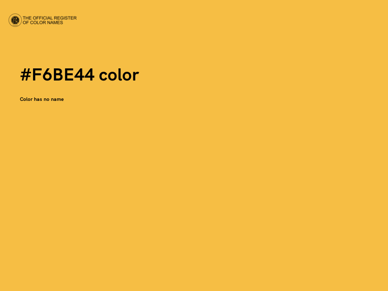 #F6BE44 color image