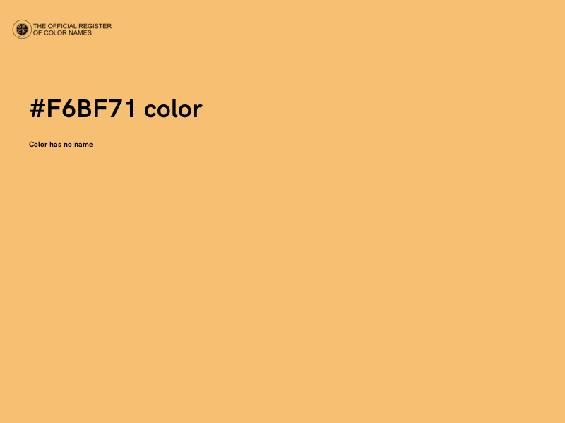 #F6BF71 color image