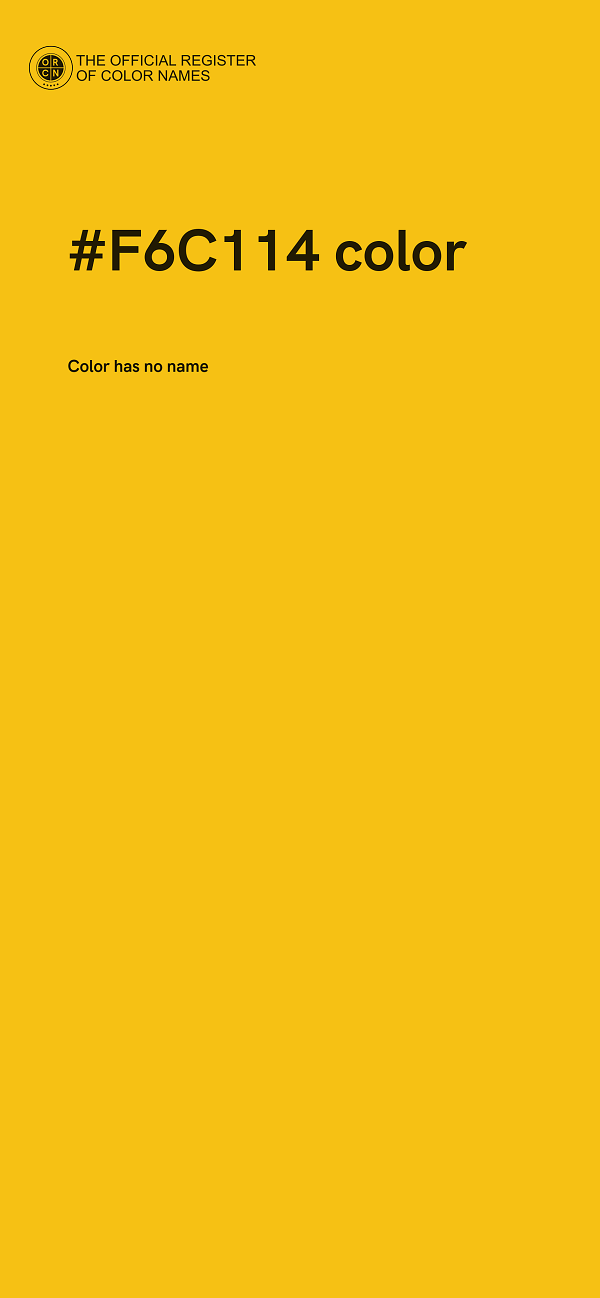 #F6C114 color image