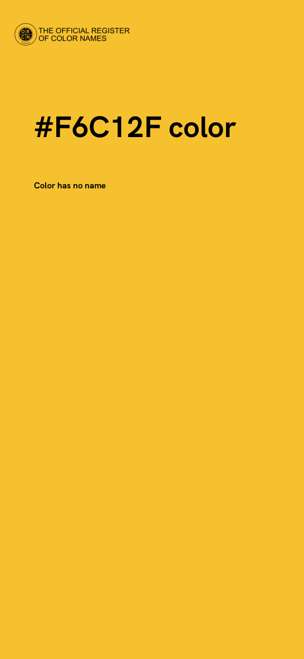 #F6C12F color image