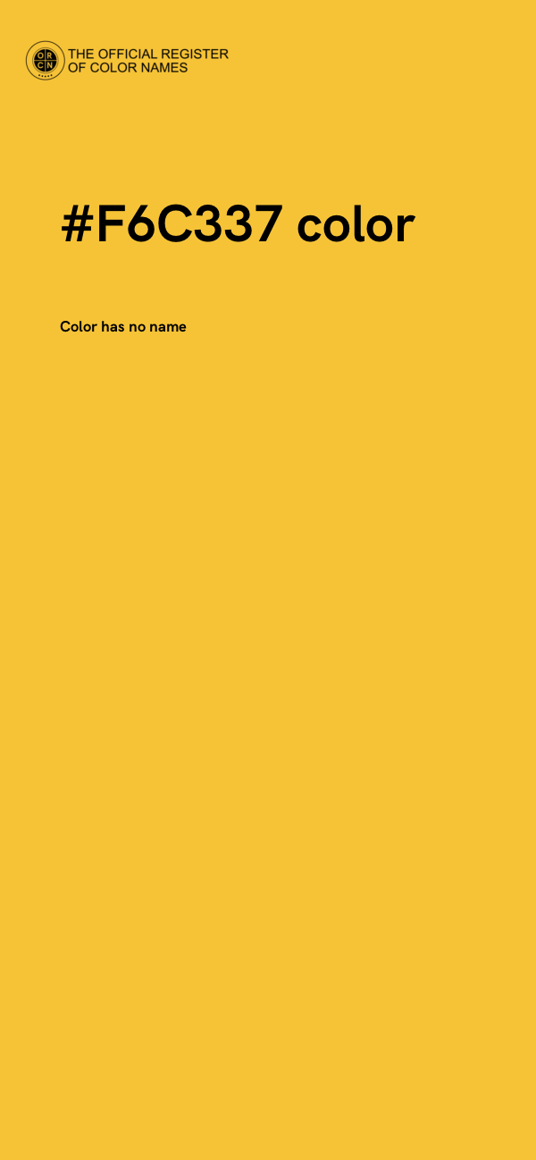 #F6C337 color image