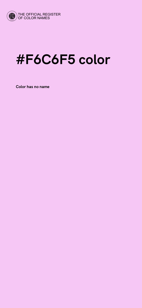 #F6C6F5 color image