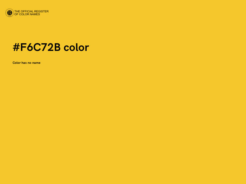 #F6C72B color image