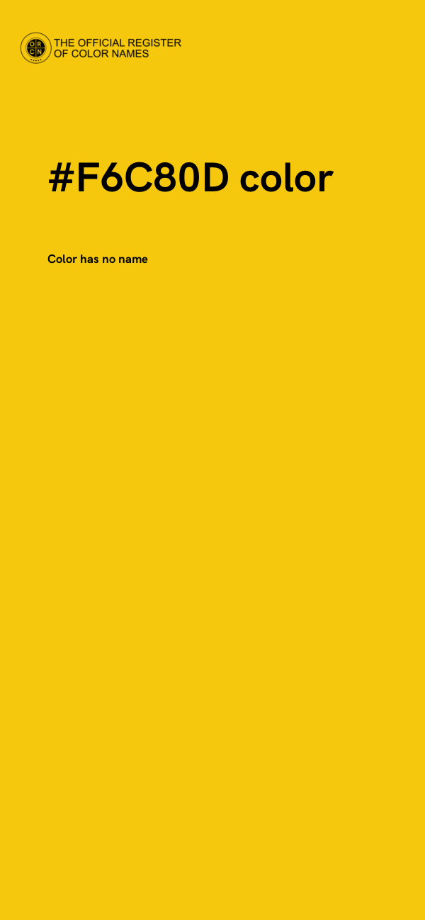 #F6C80D color image