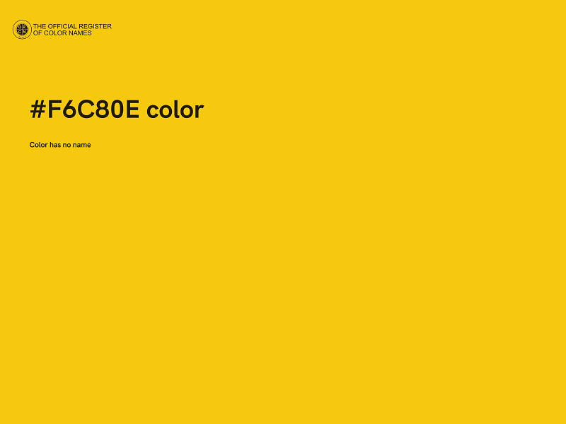 #F6C80E color image