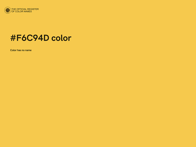 #F6C94D color image