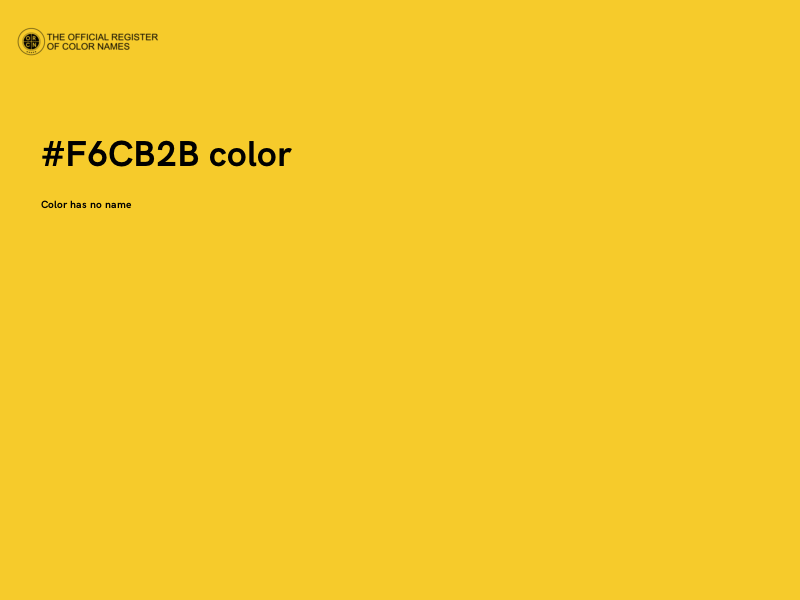 #F6CB2B color image