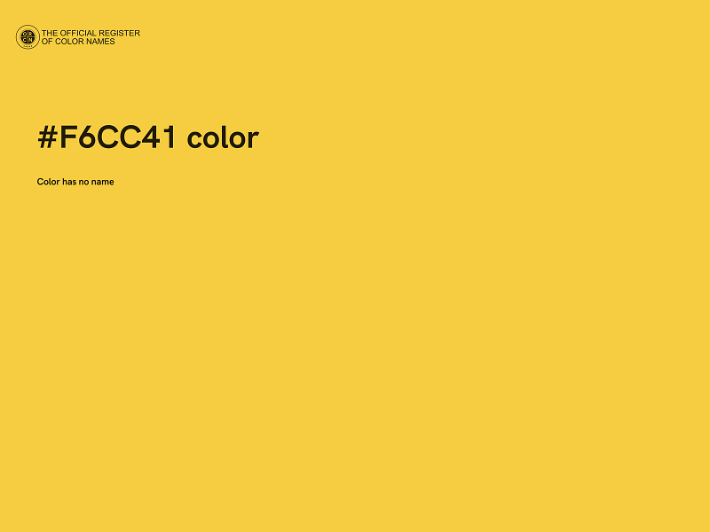 #F6CC41 color image