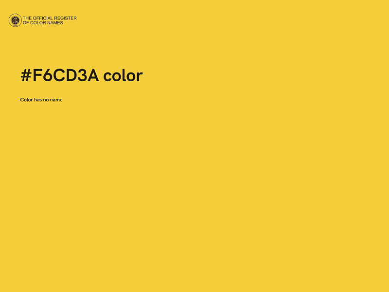 #F6CD3A color image