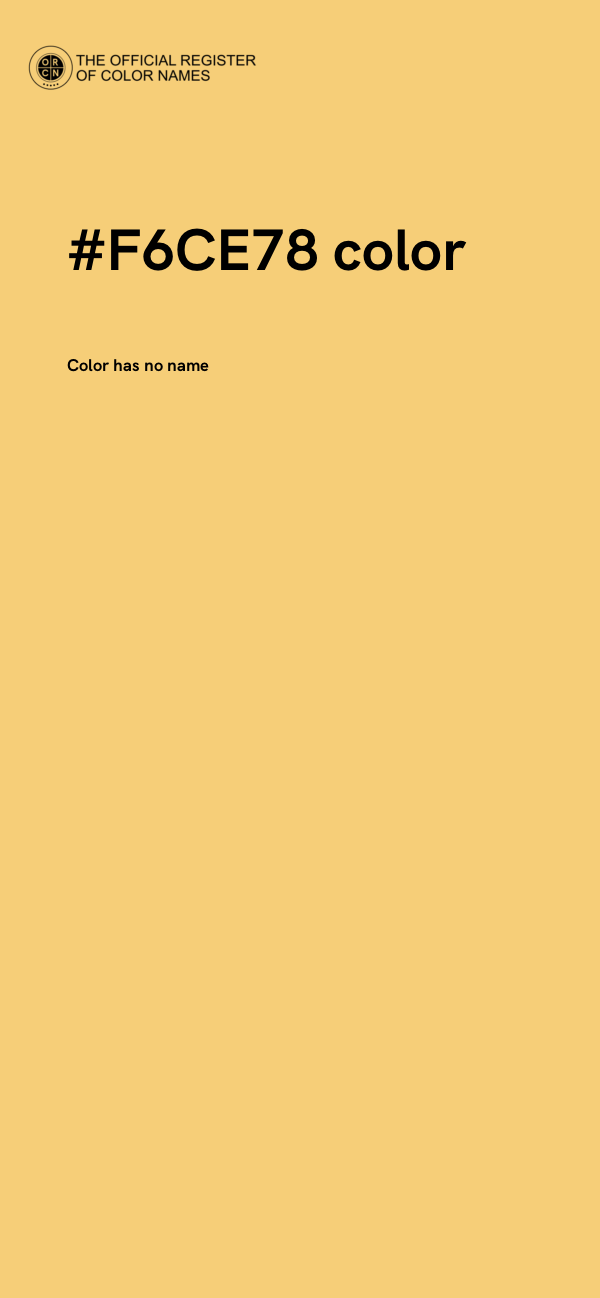 #F6CE78 color image