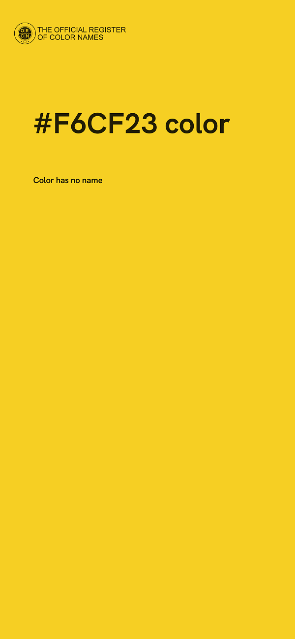 #F6CF23 color image