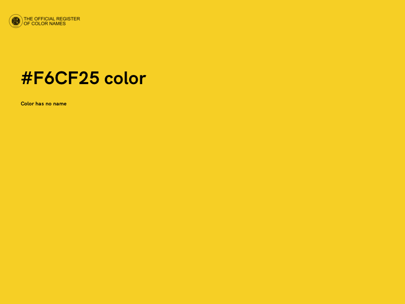 #F6CF25 color image