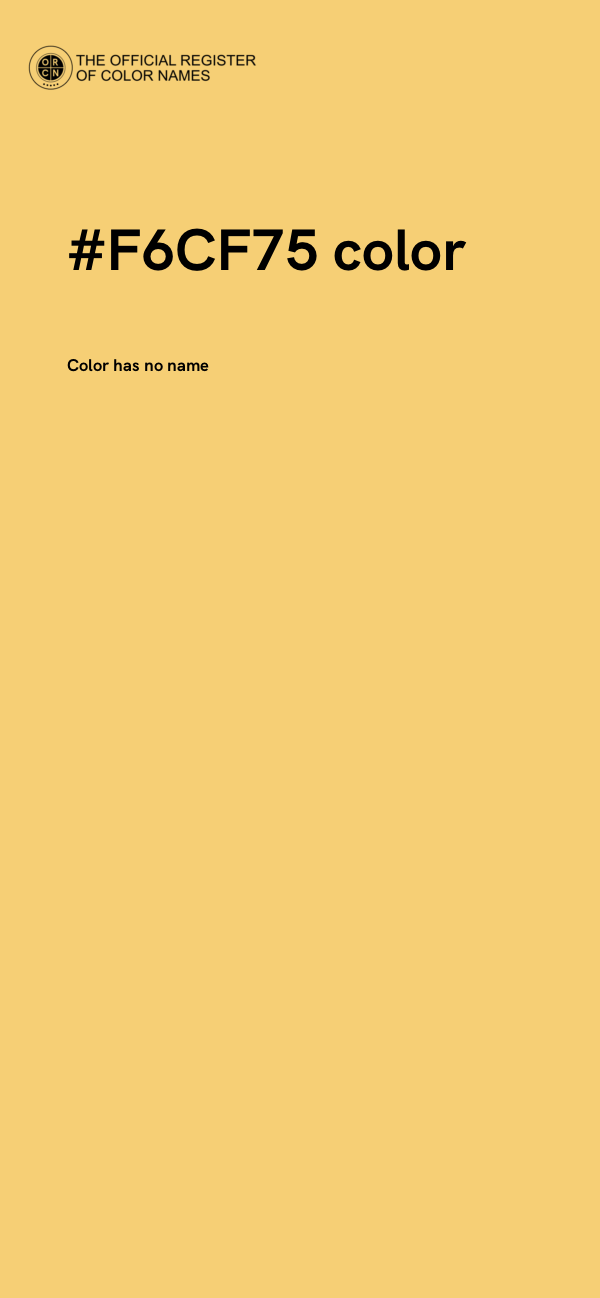 #F6CF75 color image