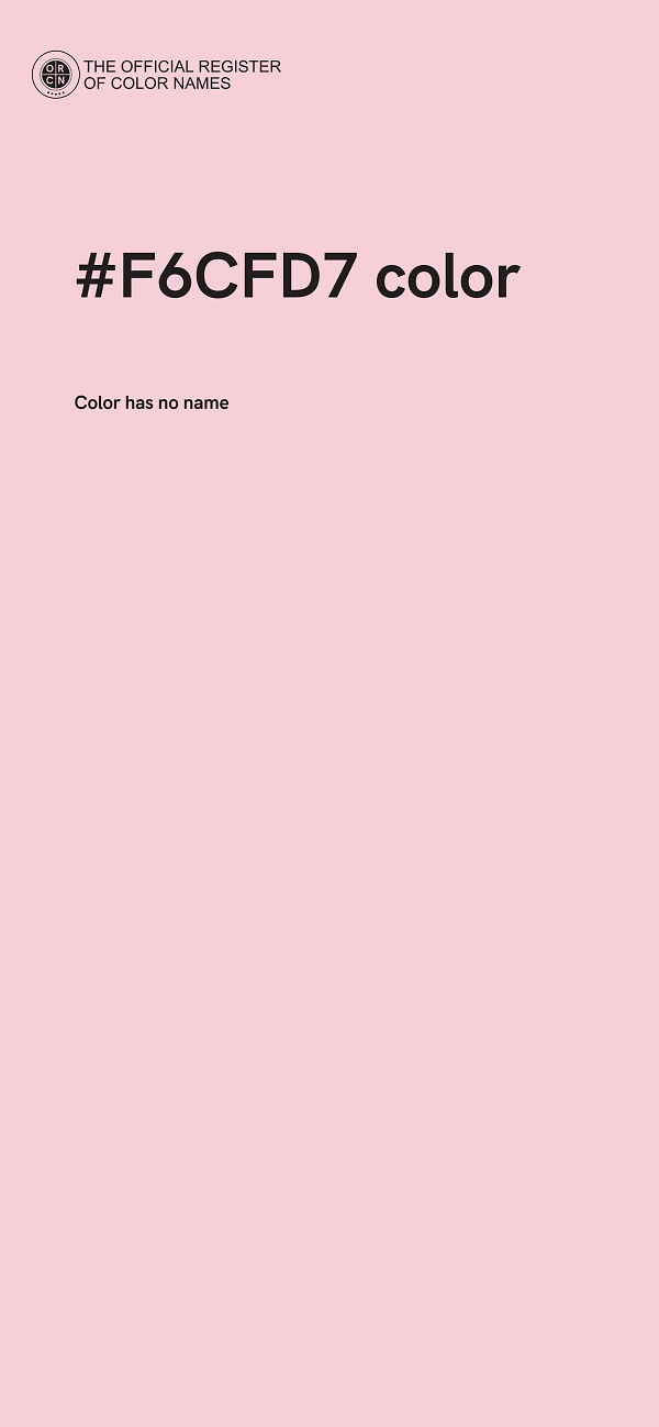 #F6CFD7 color image