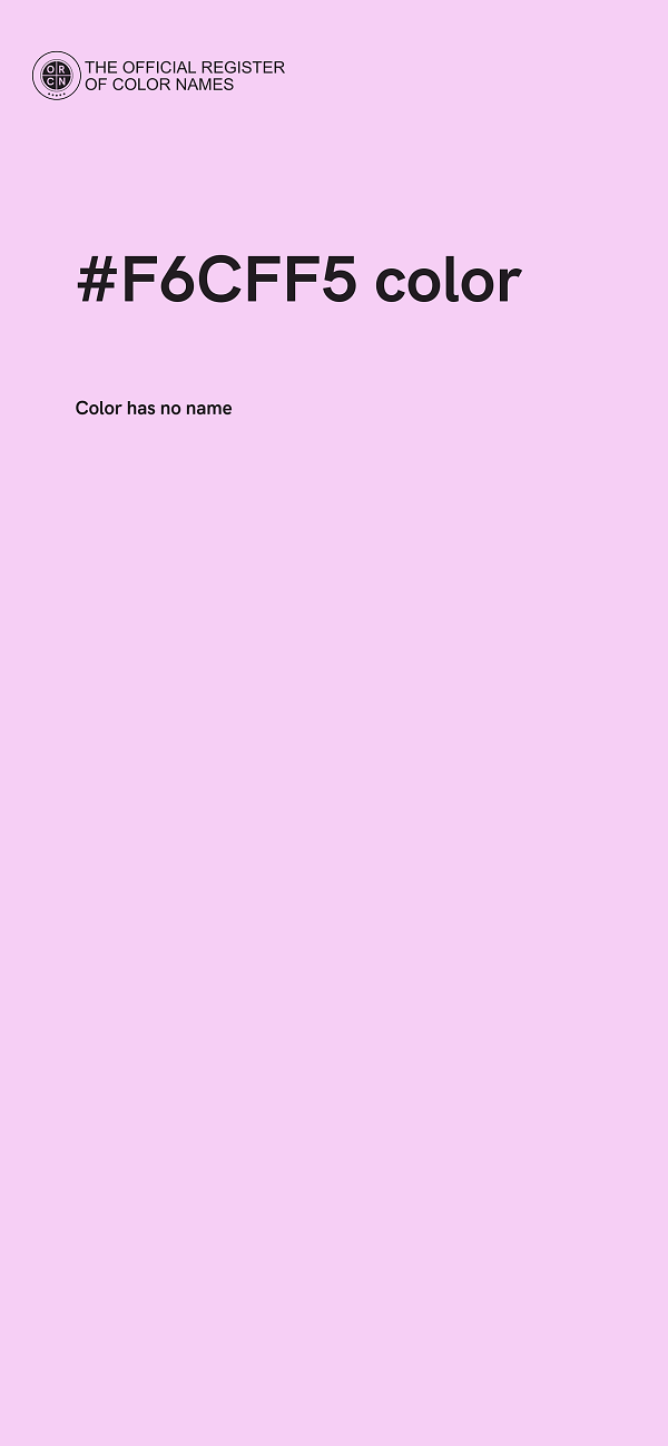 #F6CFF5 color image