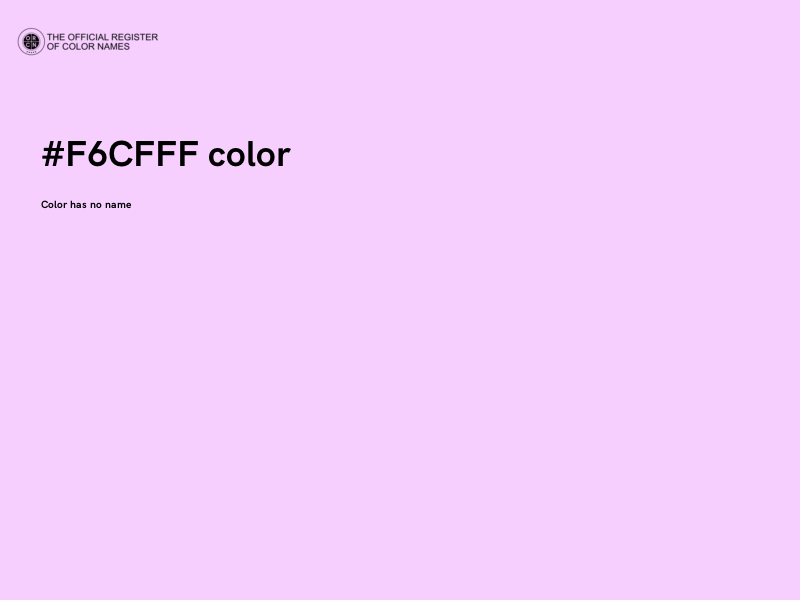 #F6CFFF color image