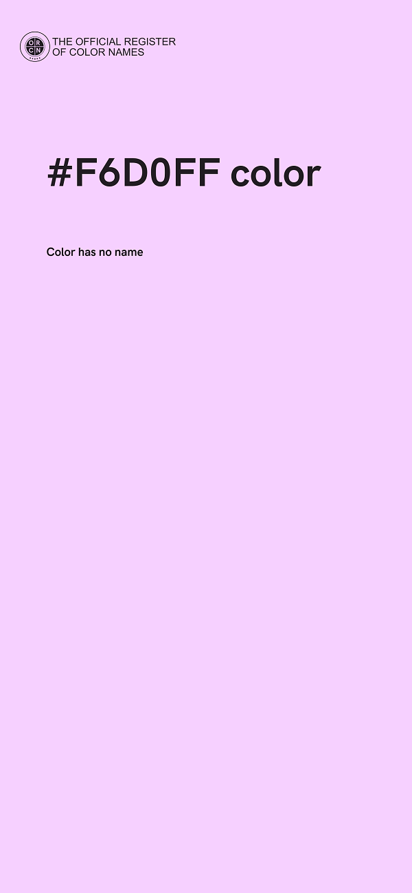 #F6D0FF color image