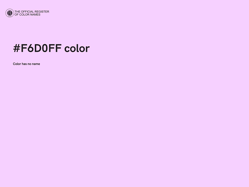 #F6D0FF color image