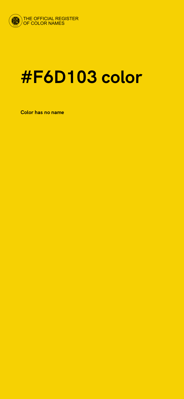 #F6D103 color image